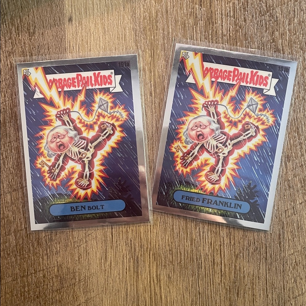 ✨10/$10✨ Garbage Pail Kids Chrome Series 5 Ben Bolt and Fried Franklin 191a/191b